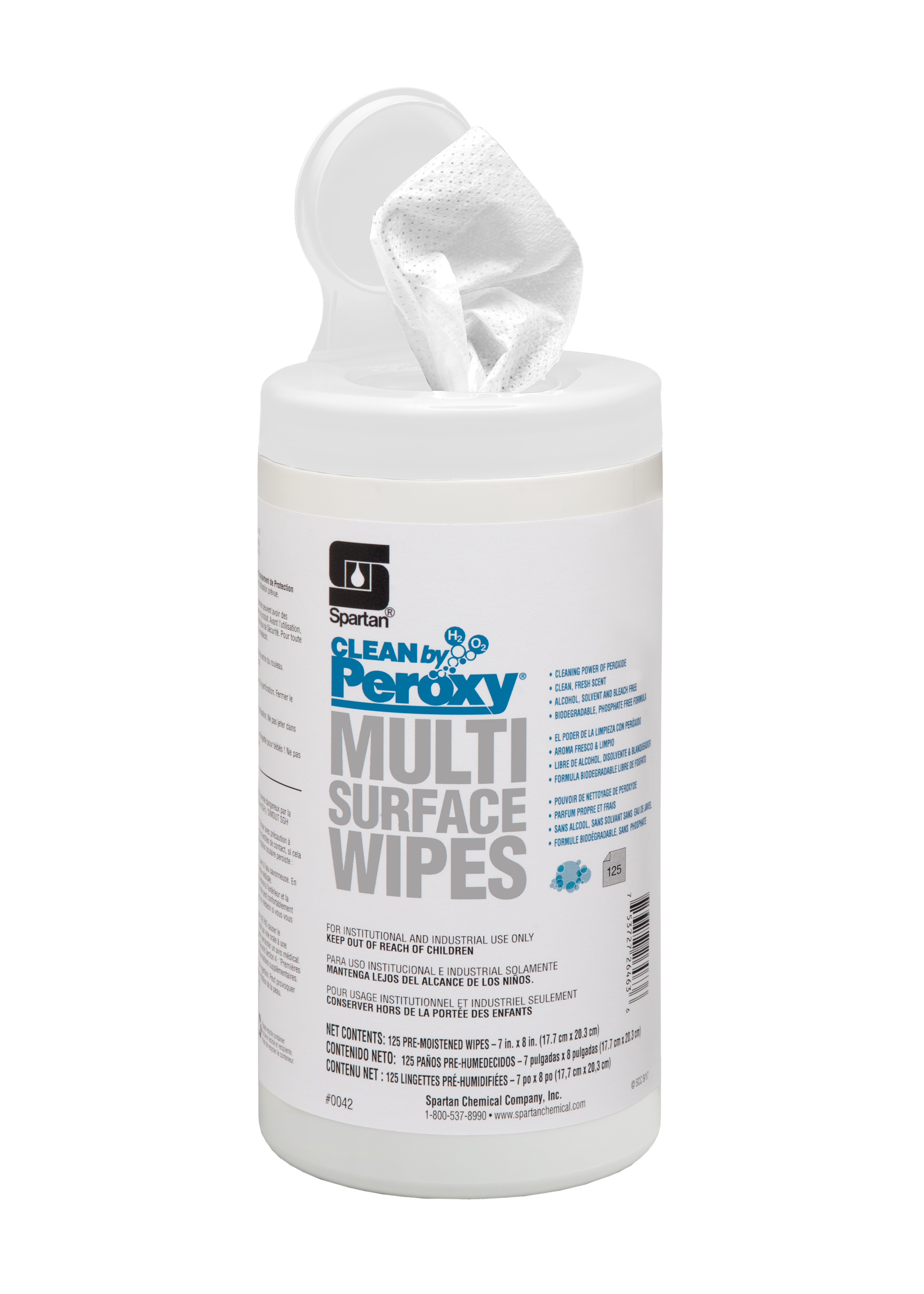 SPA CLEAN BY PEROXY MULTI SURFACE WIPES(6/125)