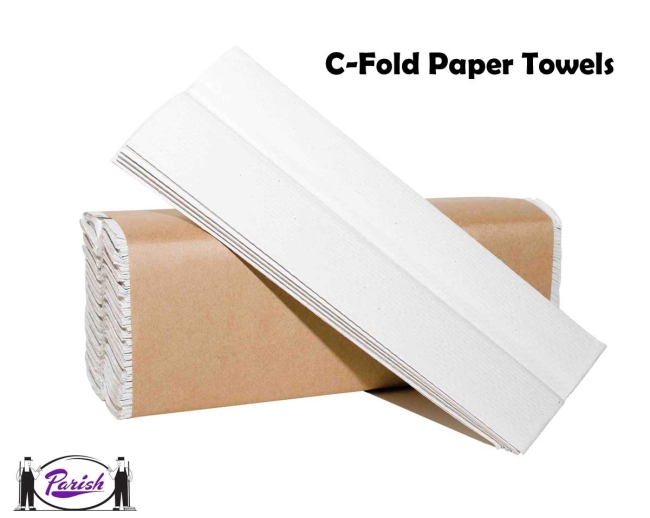 Select Folded Paper Towels, C-Fold, White, 10 X 13,