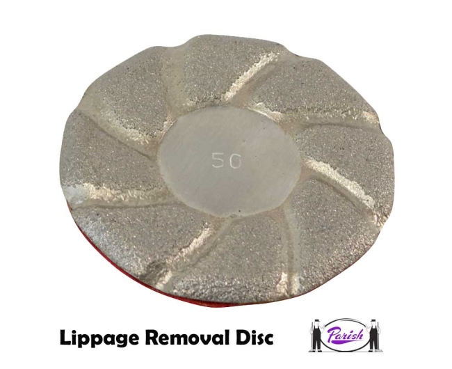 Lippage Disc, Metal Bond 50 Grit, 3&quot; Hook &amp; Loop, Turbo C