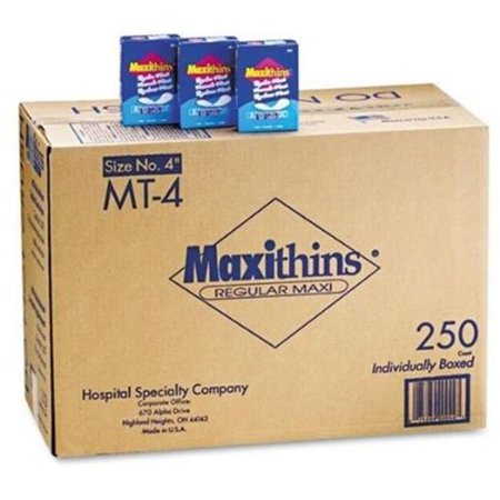 HOS #4 MAXITHINS FOLDED PAD MT-4 8&quot; MAXI PAD (250) 