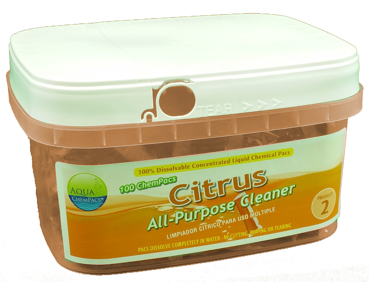 AQUA CHEMPACS CITRUS ALL  PURPOSE CLEANER(100)4-0621,