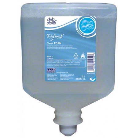 DEB REFRESH CLEAR 2L FOAM SOAP UNSCENTED(4/2L)