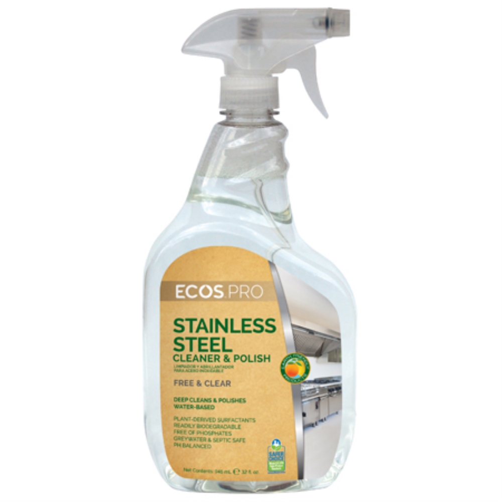 EARTH FRIENDLY STAINLESS STEEL CLEANER &amp; POLISH WATER