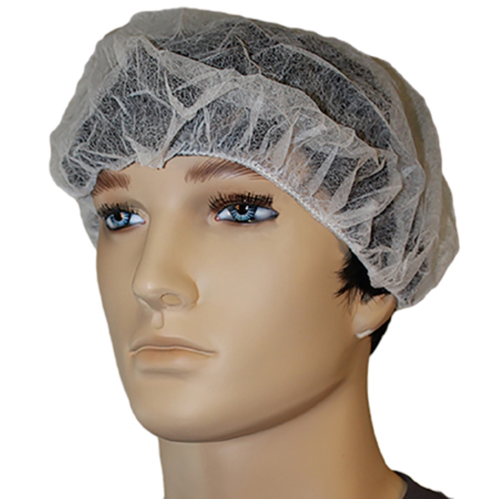 21&quot; WHITE BOUFFANT CAP HAIR NET(100/BOX),10boxes/master