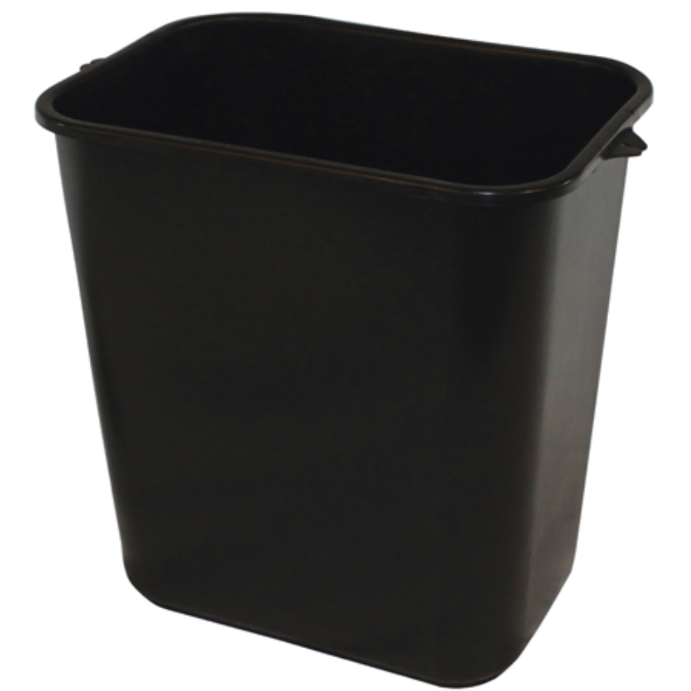 BLACK 28QT WASTEBASKET (2818BLK,7702-5)