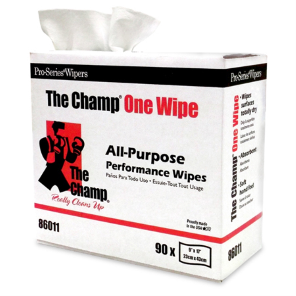 THE CHAMP RAGS POP UP WIPERS 9&quot;x17&quot; 8 BOXES OF 90/CS