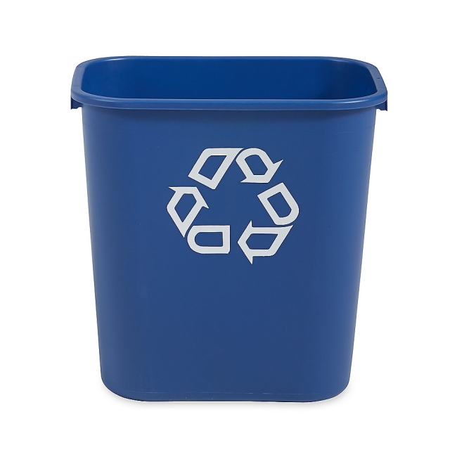 RCP 28QT BLUE RECYCLING  RECEPTACLE