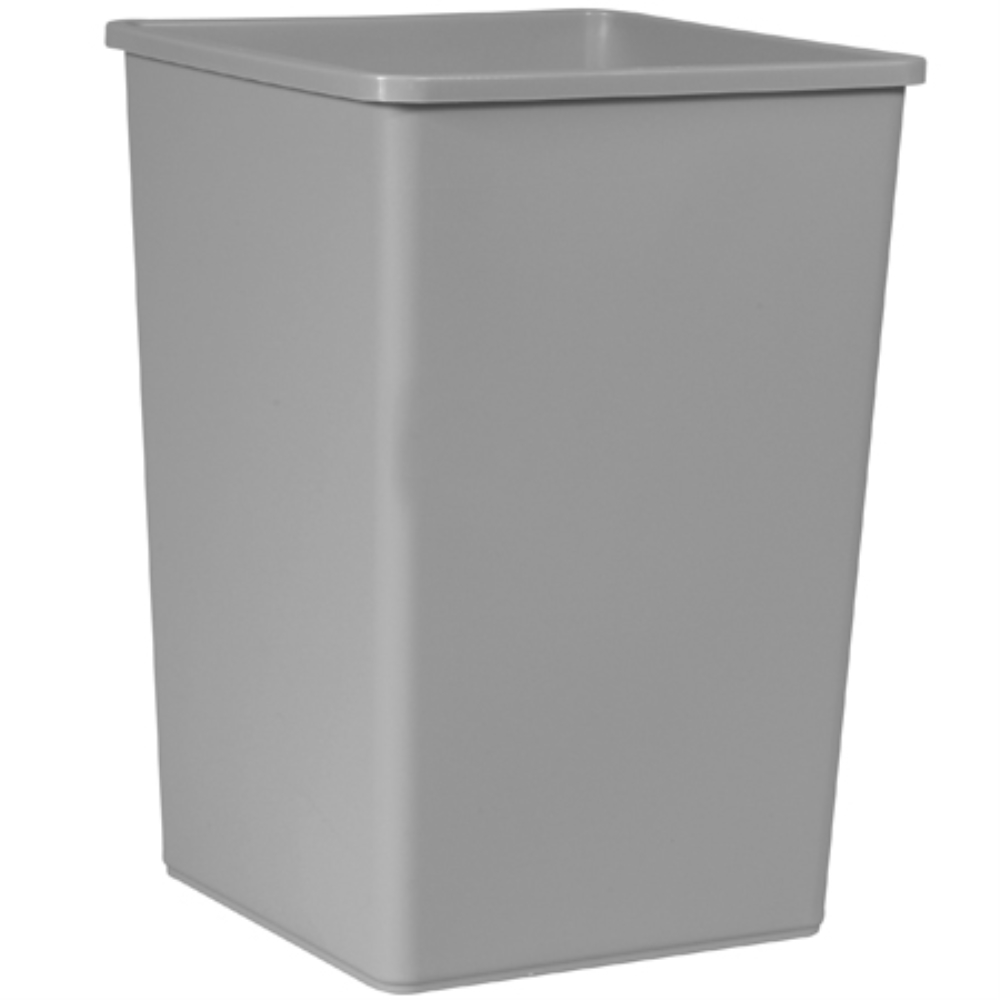 35GAL SQUARE WASTE RECEPTACLE GRAY