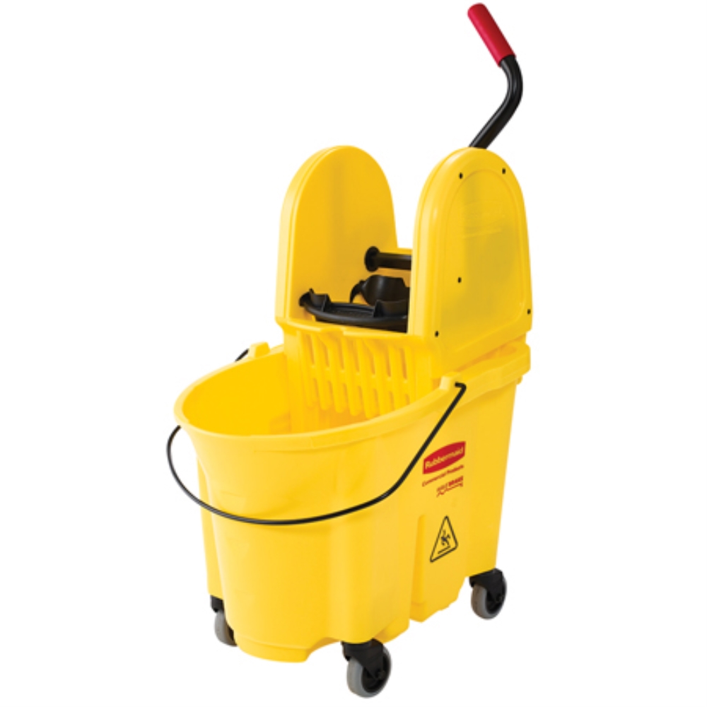 35QT WAVEBRAKE COMBO WITH DOWNPRESS WRINGER-YELLOW