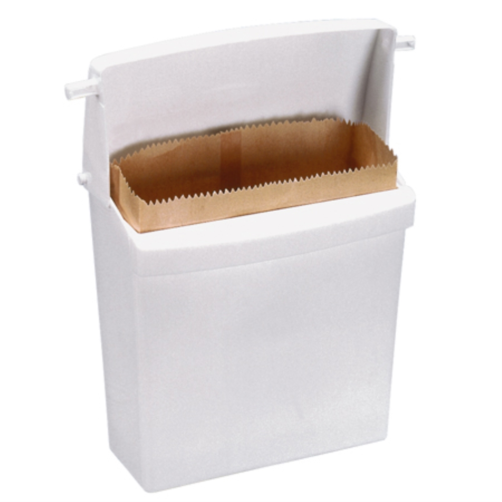 WHITE PLASTIC SANITARY NAPKIN DISPENSER