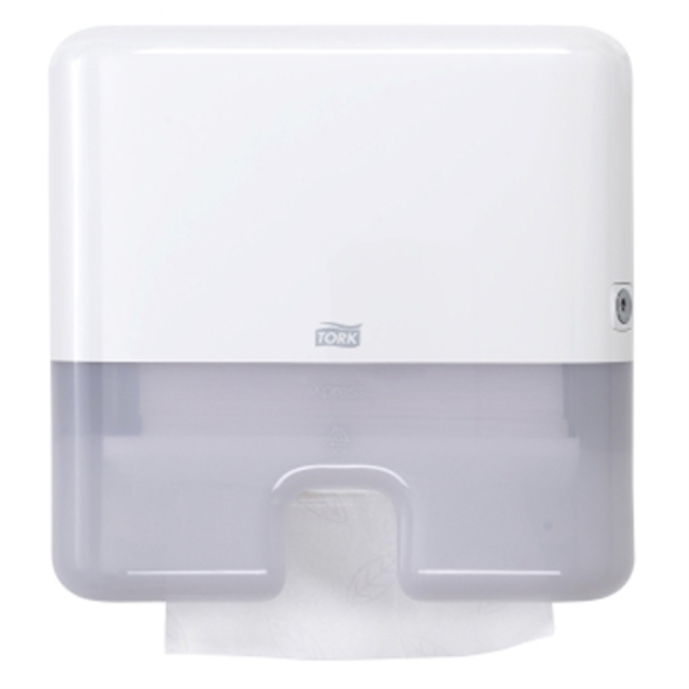 TORK XPRESS WHITE MINI TOWEL DISPENSER FOR INTERFOLDS