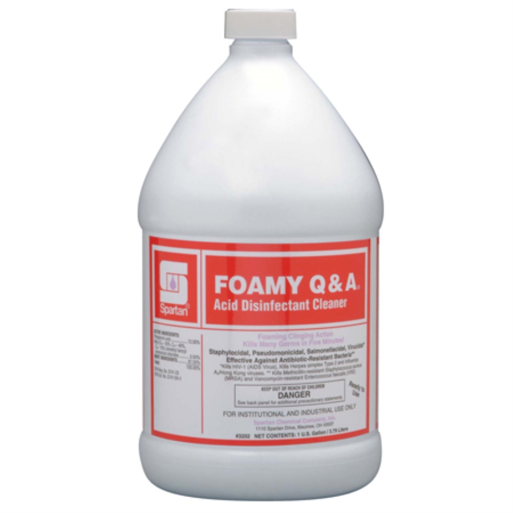 FOAMY Q&amp;A ACID DISINFECTANT CLEANER (4GALLONS/CS)