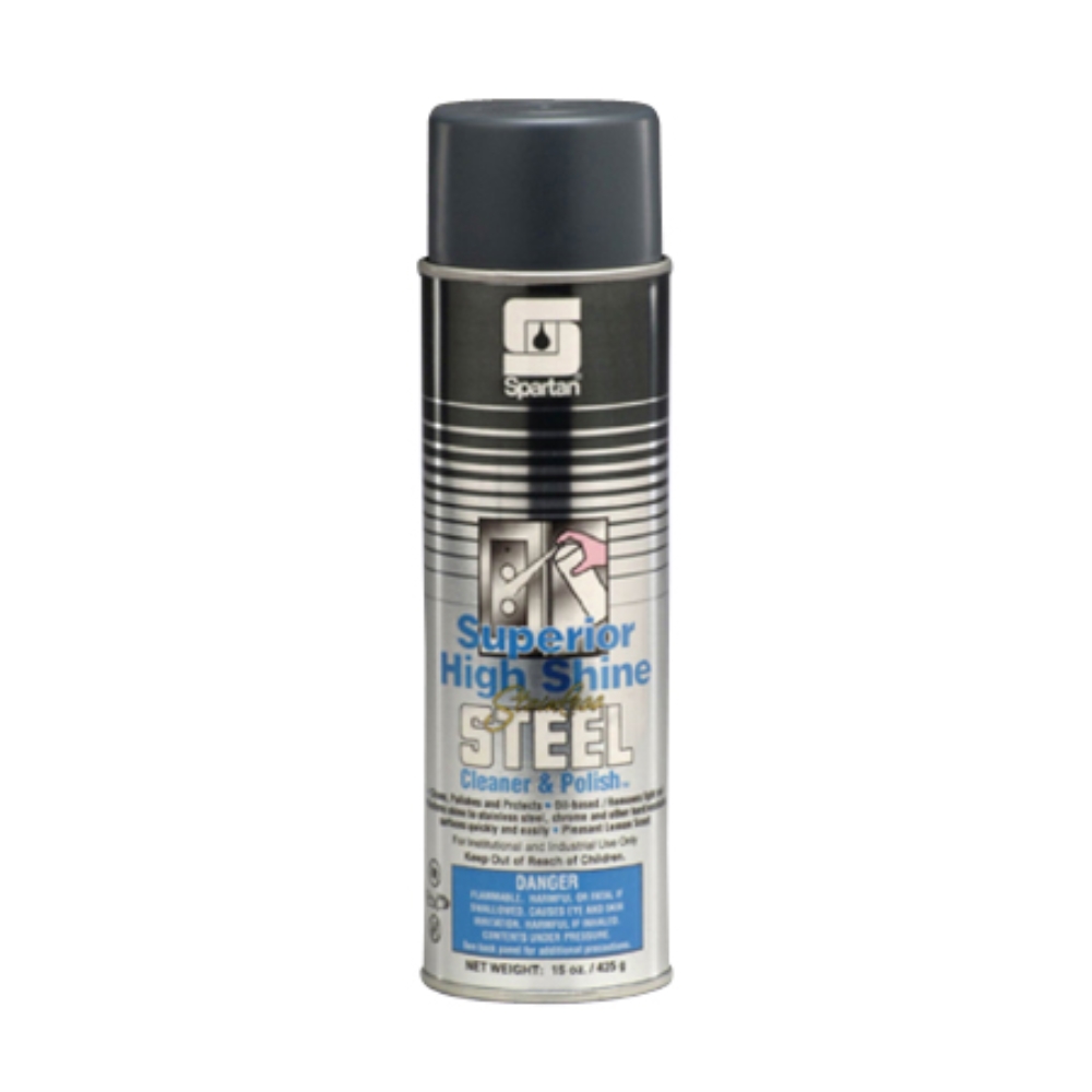 SUPERIOR HIGH SHINE SS CLEANER &amp; POLISH AEROSOL OIL BASE(12)