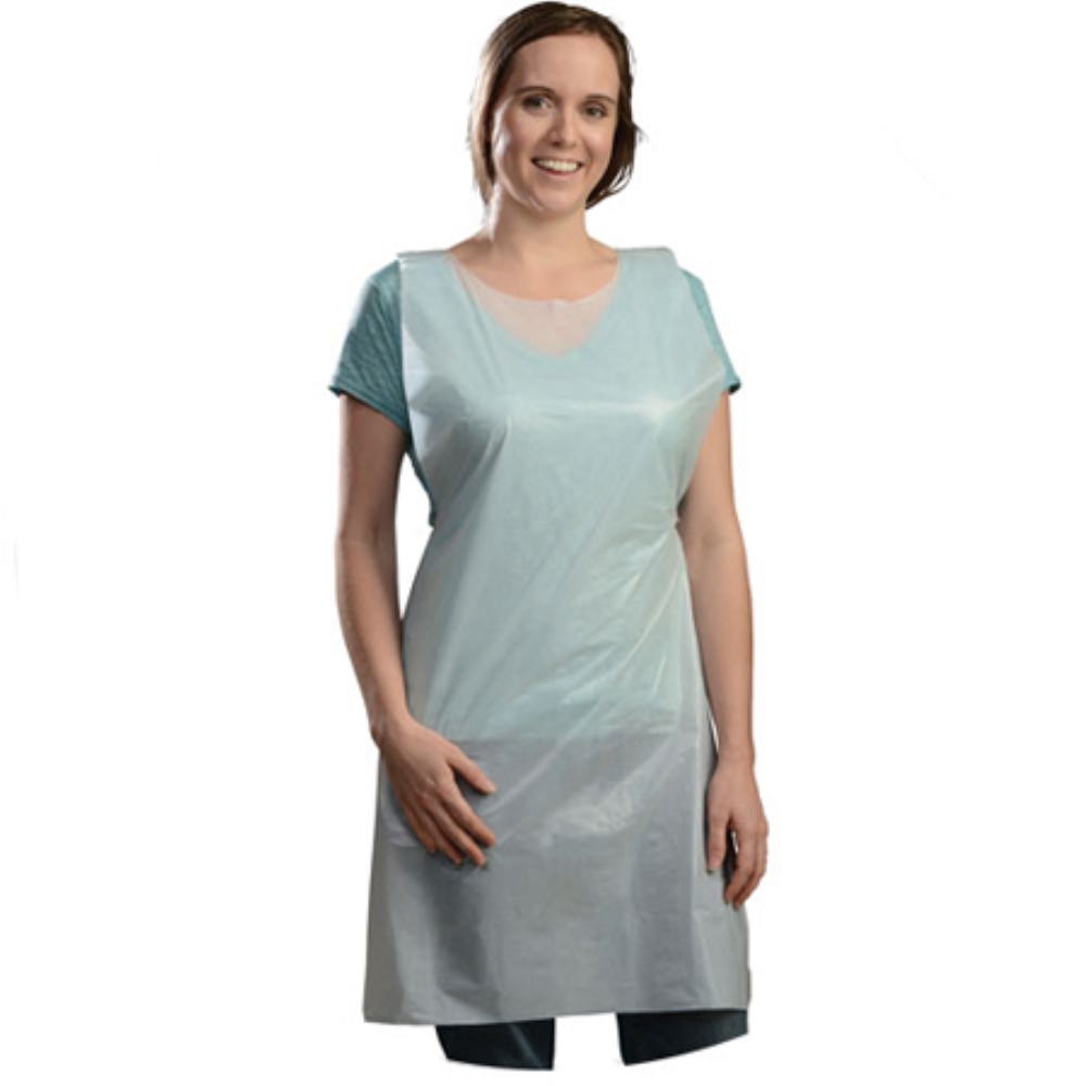 24&quot;WX42&quot;L DISPOSABLE APRON 1MIL(1000) EMBOSSED WHITE